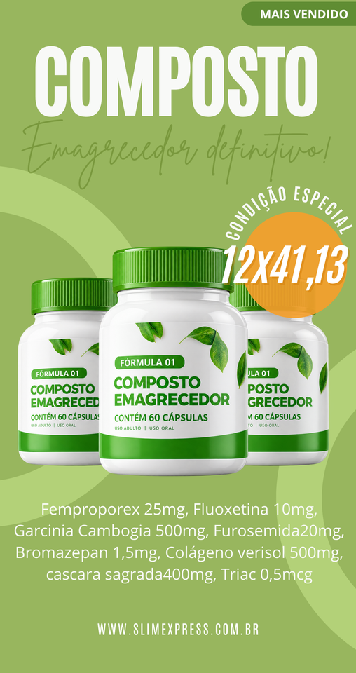 COMPOSTO EMAGRECEDOR 60 CÁPSULAS