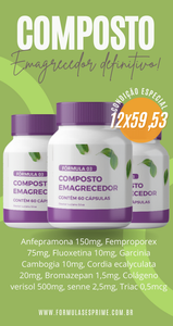 SUPER COMPOSTO EMAGRECEDOR DEFINITIVO | 60 CÁPSULAS