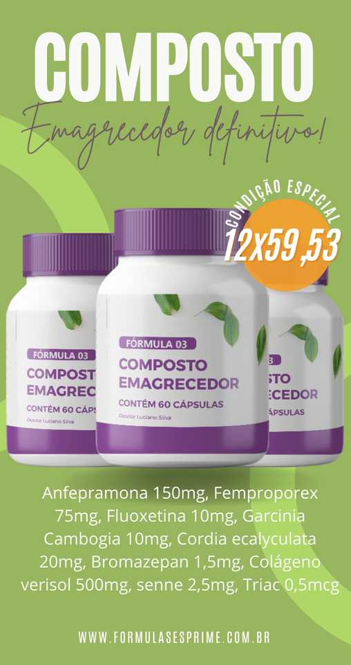 SUPER COMPOSTO EMAGRECEDOR DEFINITIVO | 60 CÁPSULAS